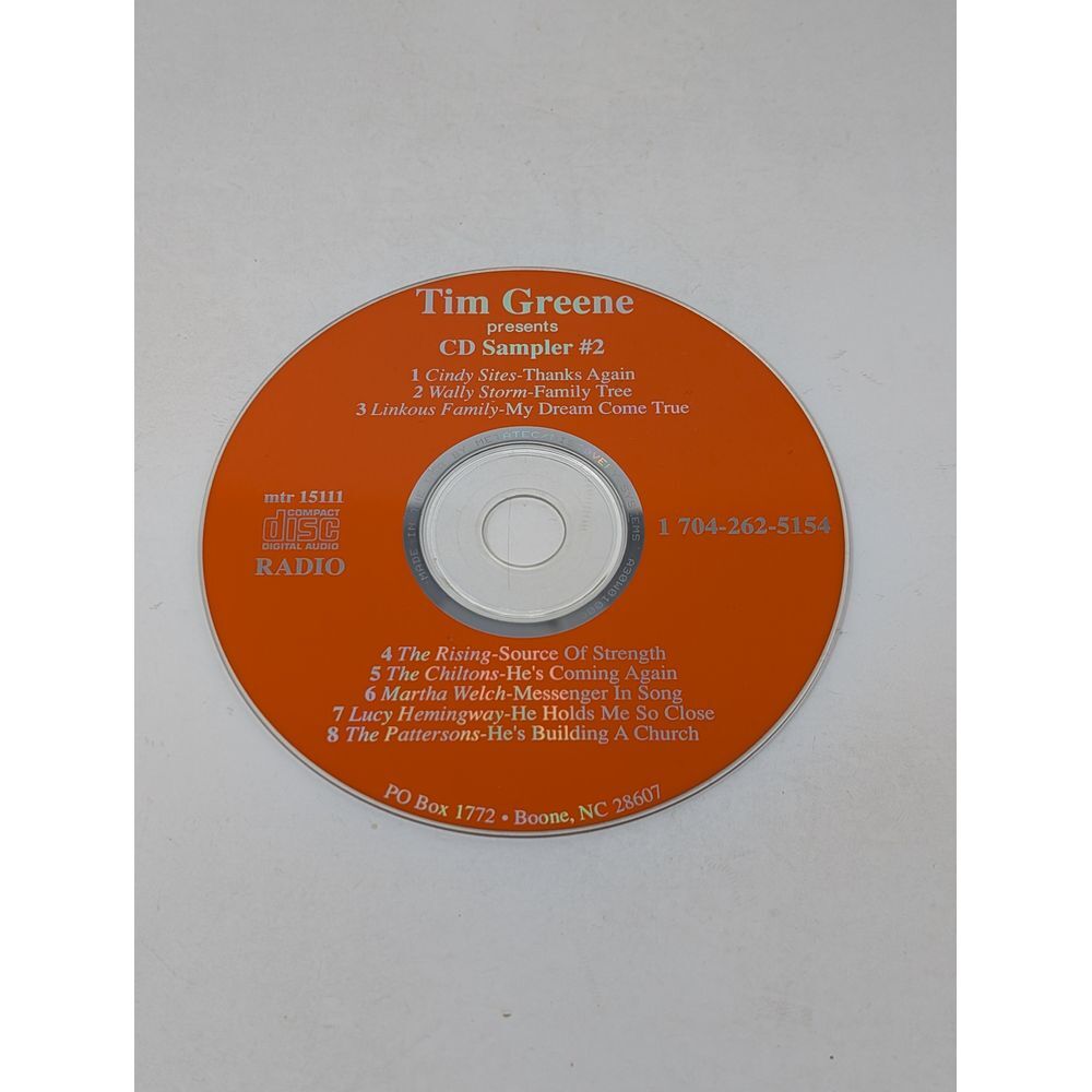 Tim Greene‎ CD Sampler #2 Radio Promotional Southern Gospel Music Collection